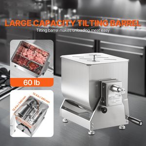 Impastatrice Manuale per Carne in Acciaio Inox da 60L con Vasca Inclinabile, Attrezzatura per Lavorazione Carni (Max 60LBS di Carne), Impastatrice per Salsicce Usata - Product Image 2