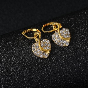 Ensemble collier pendentif cœur personnalisé en moissanite Glash sertie de pierres, avec chaîne à maillons et boucles d'oreilles, pour mariage, fiançailles, bijoux de mode, cadeau - Product Image 4