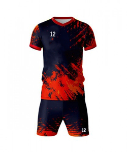 Conjunto de Camiseta de Fútbol Unisex Personalizada, Negra y Verde Azulado, Cuello en V, Manga Corta, Secado Rápido, Impresión por Transferencia de Calor, Número de Equipo 06 - Product Image 2