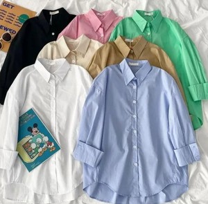 Camisa de Manga Larga para Mujer, Color Rosa, con Botones al Frente, Ecológica, Estilo Vintage, Corte Regular, Protección Solar, Primavera-Verano 2025, Venta al Por Mayor - Product Image 6