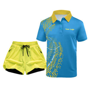 Ensemble de shorts de sport respirants pour adultes, taille plus, maillot personnalisé imprimé, uniformes de tennis de table, sublimation, badminton, tennis - Product Image 1