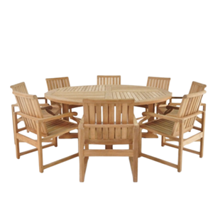 Ensemble table et chaises en teck durable, en promotion, pour salle à manger ou restaurant au style minimaliste moderne. - Product Image 5