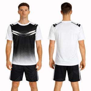 Conjunto de Camiseta y Pantalones Cortos de Fútbol Personalizados, Uniforme de Entrenamiento de Fútbol con Degradado Negro y Verde, Kit Deportivo Transpirable - Product Image 5