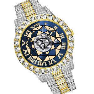 Reloj de Cuarzo Analógico de Lujo para Mujer, Caja Cuadrada, Correa de Acero Inoxidable, Cristal de Zafiro, 46 mm, Ecológico, Ligero, Moissanita - Product Image 3
