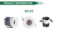 Spot LED encastré COB anti-éblouissement à angle réglable, étanche IP65, Ra92, CRI élevé, pour cuisine et salle de bain