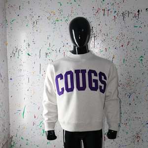 Sudadera COUGS ASH GREY con cuello alto, 100% PURPEL, con apliques bordados, cuello ancho, hilos finos - Product Image 5