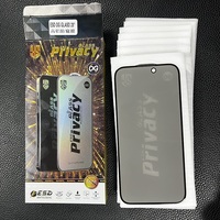 OG ESD Full Glue Anti Peep Anti-statique Privé Verre Trempé Mobile Protecteur D'écran de Confidentialité pour iPhone 13 14 15 16 Pro Max