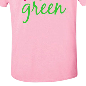 Camiseta Pretty in Pink Green, color rosa claro, algodón premium, cuello redondo, manga corta, camiseta gráfica de moda - Product Image 4
