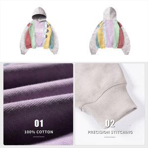 Sudadera con Capucha para Hombre OEM, Personalizada con Logotipo, Tejido de Algodón Grueso de 400GSM, Estilo Invernal, Lavado Desgastado, con Gráficos y Parches de Felpa Francesa - Product Image 5