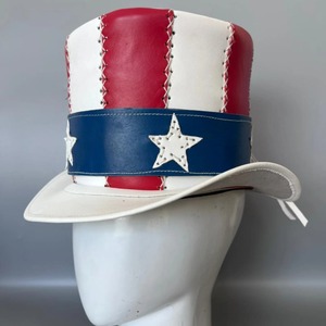 Sombrero de Copa de Cuero Personalizado, Hecho a Mano, con Corona Alta y Estilo Único para Disfraces Góticos y Steampunk - Product Image 4