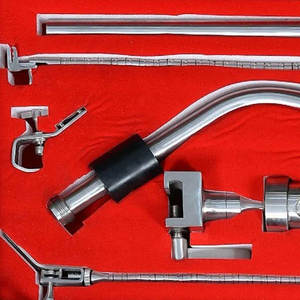Système de rétracteurs cérébraux Leyla : Bras flexibles, pinces de fixation, acier inoxydable allemand, réutilisable, pour rétraction crânienne neurochirurgicale - Product Image 5