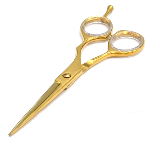 Ciseaux de barbier professionnels à lame de rasoir 6,5 pouces, entièrement dorés, instruments de beauté de qualité supérieure, acier inoxydable - Product Image 4