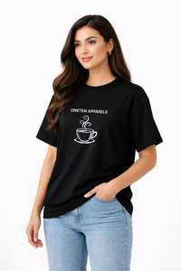 เสื้อยืดผู้หญิงฤดูร้อน สีกรมท่า ผ้าฝ้ายนุ่ม สวมใส่สบาย แขนสั้น ระบายอากาศได้ดี คุณภาพสูง ปรับแต่งได้ คอกลม พิมพ์ลายซิลค์สกรีน - Product Image 4