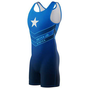 Combinaison de lutte personnalisée en polyester pour les clubs, les équipes scolaires, avec impression par sublimation, combinaison de musculation pour la salle de sport - Product Image 3