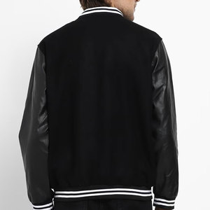 Veste universitaire en patchwork de haute qualité, fabrication en gros, écologique, à bas prix, impression en relief, veste varsity - Product Image 3