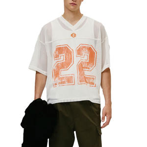 Jersey de Fútbol Americano de Malla Oversize de Calidad Premium para Hombre, Transpirable, de Poliéster, Estilo Urbano, Top Deportivo, Número Personalizado, Servicio OEM - Product Image 4