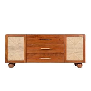 Solid Wood Sideboard <b>Cabinet</b> with <b>Storage</b> Shelves and Drawers Modern Wooden Buffet for <b>Dining</b> <b>Room</b> Living <b>Room</b> Home Furniture - Product Image 4