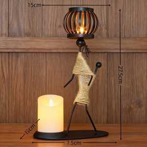 Candelabros de Hierro Decorativos para Cenas a la Luz de las Velas, Decoración de Mesa para el Hogar, Portavelas Personalizados - Product Image 5