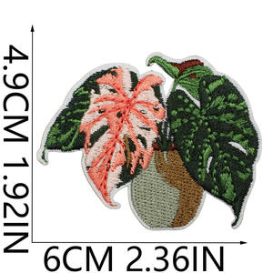 Wholesale Custom Embroidery Patches Iron On Cherry Fruit Badge 3D Embroidered Fabric Patch for Hats Bags <b>Jackets</b> DIY OEM ODM - Product Image 3