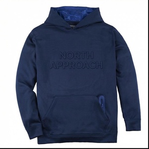 Sweat à capuche gaufré pour homme North Approach, couleur unie, poche avant, coupe décontractée, idéal pour l'automne - Product Image 1