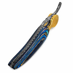 Burraq OEM Custom Handmade Industrial Grade Damascus Steel Pocket Knife Beautiful Wood Handle <b>Clip</b> Point 2.5mm Thickness Leather - Product Image 4