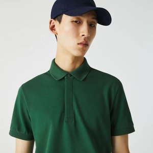 T-shirt de golf personnalisé pour homme, vert uni, coupe ajustée, en coton, imprimé numériquement sur le devant, manches courtes, décontracté, respirant, haute qualité, pour l'été - Product Image 6