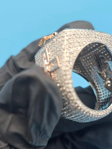 Luxury Custom Letter Moissanite Diamond Iced Out 925 Silver Statement Hip Hop Bling <b>Men</b> Women Party Wear <b>Ring</b> - Product Image 3