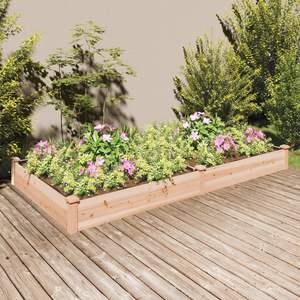Jardinera Elevada Grande de Madera de Abeto Sólido, Macetas y Jardineras Naturales para Flores - Product Image 1
