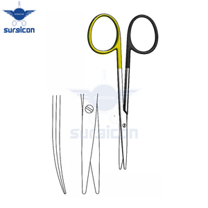 Tijeras Baby-Metzenbaum de 11.5 cm / 4-1/2 Pulgadas, Curvas, con Una Hoja Dentada, Super Cut TC, Tijeras Quirúrgicas de Acero Inoxidable de Primera Calidad - Product Image 3