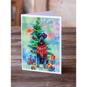 Kerry Blue Terrier-Cartes de vœux de Noël A7, lot de 8 cartes vierges avec enveloppes, format 5x7 - Product Image 2