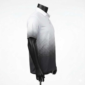 เสื้อยืดกอล์ฟแฟชั่นลายพิมพ์ดีไซน์ใหม่ แขนสั้น ผ้าฝ้าย 100% ระบายอากาศได้ดี มีกระเป๋า ขายส่ง คุณภาพพรีเมียม สำหรับผู้ชาย รับผลิตแบบ OEM - Product Image 2