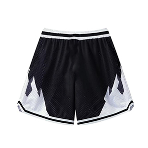 Shorts de course et de basketball pour hommes, en maille unie à taille élastique, avec design sublimé, respirants, écologiques et à séchage rapide, vente en gros - Product Image 5