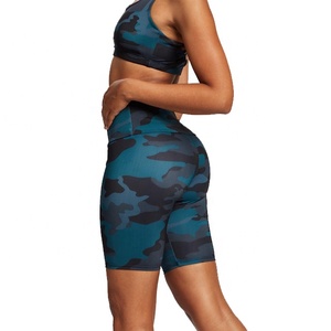 Women's Solid Two-Piece Sports Set High Waisted Biker Shorts Sleeveless Crop <b>Top</b> Quick Dry Stretch Breathable Yoga Workout Wear - Product Image 3