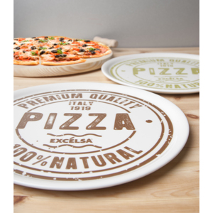 Pietra per Pizza in Ceramica Excelsa 34,5 Cm con Manici in Metallo e Tagliapizza, Adatta al Forno - Product Image 3