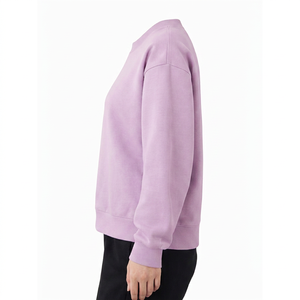 Sudadera informal de manga larga para mujer, con logotipo personalizado, para otoño e invierno, de algodón, lisa, con cuello redondo, estilo streetwear. - Product Image 3