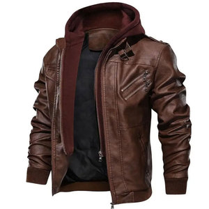 Best Price Quality Hood <b>Leather</b> <b>Jacket</b> Custom Men Fashion <b>Leather</b> <b>Jacket</b> Made In Pakistan Fashion <b>Leather</b> <b>Jacket</b> - Product Image 5