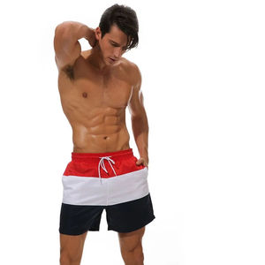 Nouveau short d'été GAF pour homme, design tendance, séchage rapide, respirant, coupe ample, décontracté, jambe droite, sport, en toile, avec cordon de serrage, couleur unie, taille haute - Product Image 3
