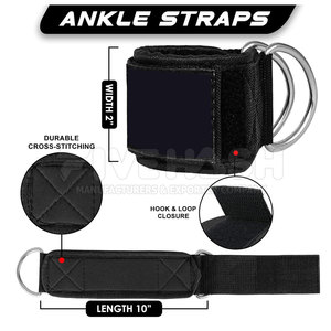 Tobilleras ajustables para gimnasio, tobilleras resistentes y duraderas para ejercicios con cable - Product Image 5