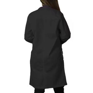 Uniformes de Alta Calidad al por Mayor, Unisex, de Algodón, Bata de Laboratorio Negra Profesional Personalizada, Productos de Laboratorio, Batas de Farmacia - Product Image 2