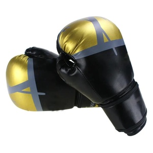 Guantes de boxeo de cuero puro con logotipo personalizado de alta calidad a precio mayorista RTS, guantes profesionales para entrenamiento y sparring AS-BG-4767 - Product Image 1