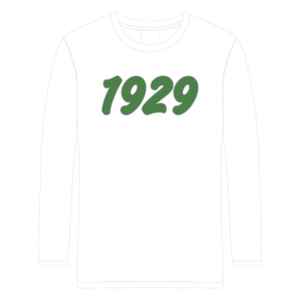 Iota Phi Lambda Sorority – chemise blanche à manches longues pour femme, vêtement à lettres grecques, année de fondation 1929, haut décontracté à col rond - Product Image 1