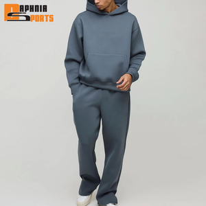 Sudadera con Capucha Estampada de Corte Regular y Lavado Ácido para Hombre, Estilo Urbano Personalizado 2026, de Alta Calidad, 100% Algodón, Talla Grande, Dos Piezas - Product Image 1