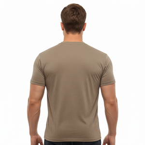 T-shirt Homme Oversize Col Rond Personnalisé OEM ODM avec Logo, T-shirt Vierge Streetwear Décontracté à Manches Courtes pour Hommes – Vente en Gros - Product Image 2