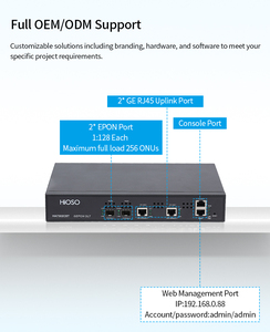 Hioso HA7302CST Indoor Epon/Gepon OLT 2 SFP Ports 2 1000M <strong>Ethernet</strong> RJ45 Ports High Quality Mini Fiber Optic ONU 128 Each Pon - Product Image 2