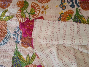 Cubrecama Floral con Estampado de Pájaros, Estilo Bohemio, Moderno, para Todas las Estaciones, de Mezclilla Estampada, con Relleno de Algodón Hecho a Mano, para Uso Doméstico - Product Image 2