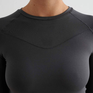 Camiseta de Yoga, Absorbe la Humedad, Compresión, Ajuste al Cuerpo, Alta Elasticidad, Ropa Deportiva Transpirable, Manga Larga, Ropa de Fitness - Product Image 3
