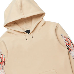 Ensemble sweat à capuche et pantalon évasé 100 % coton sur mesure, nouvelle collection, style classique, survêtement évasé délavé à l'acide pour homme - Product Image 3