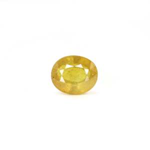 4 Carat Oval Cut Yellow Sapphire Loose Gemstone for Fine Jewelry - Product Image 1