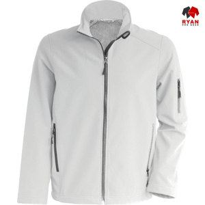 แจ็คเก็ตซอฟต์เชลล์แบบมีซิปสำหรับผู้ชาย ดีไซน์สั่งทำพิเศษจาก Ryan Pro Gear พร้อมโลโก้สั่งทำพิเศษ ระบายอากาศได้ดี - Product Image 1