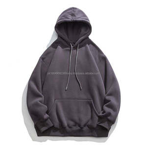 Sweat-shirt à capuche carré surdimensionné pour homme, style streetwear, couleur unie, logo personnalisé, tricoté pour l'automne - Product Image 1